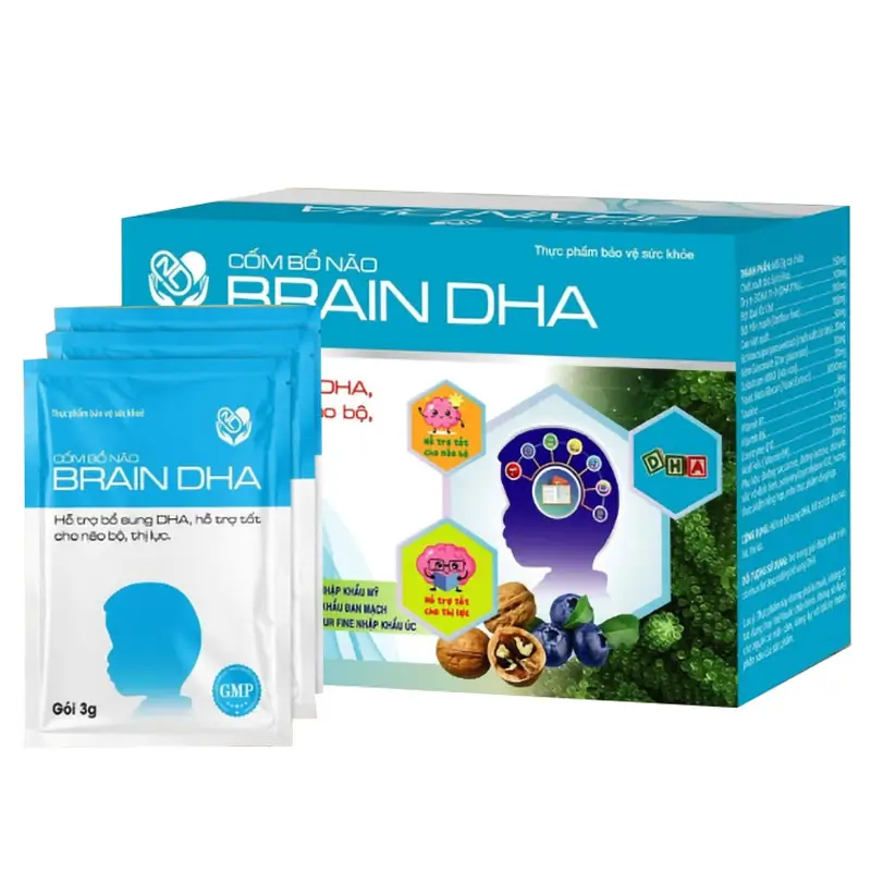 Cốm bổ não Brain DHA, Hỗ trợ tốt cho não bộ, thị lực, bổ sung DHA
